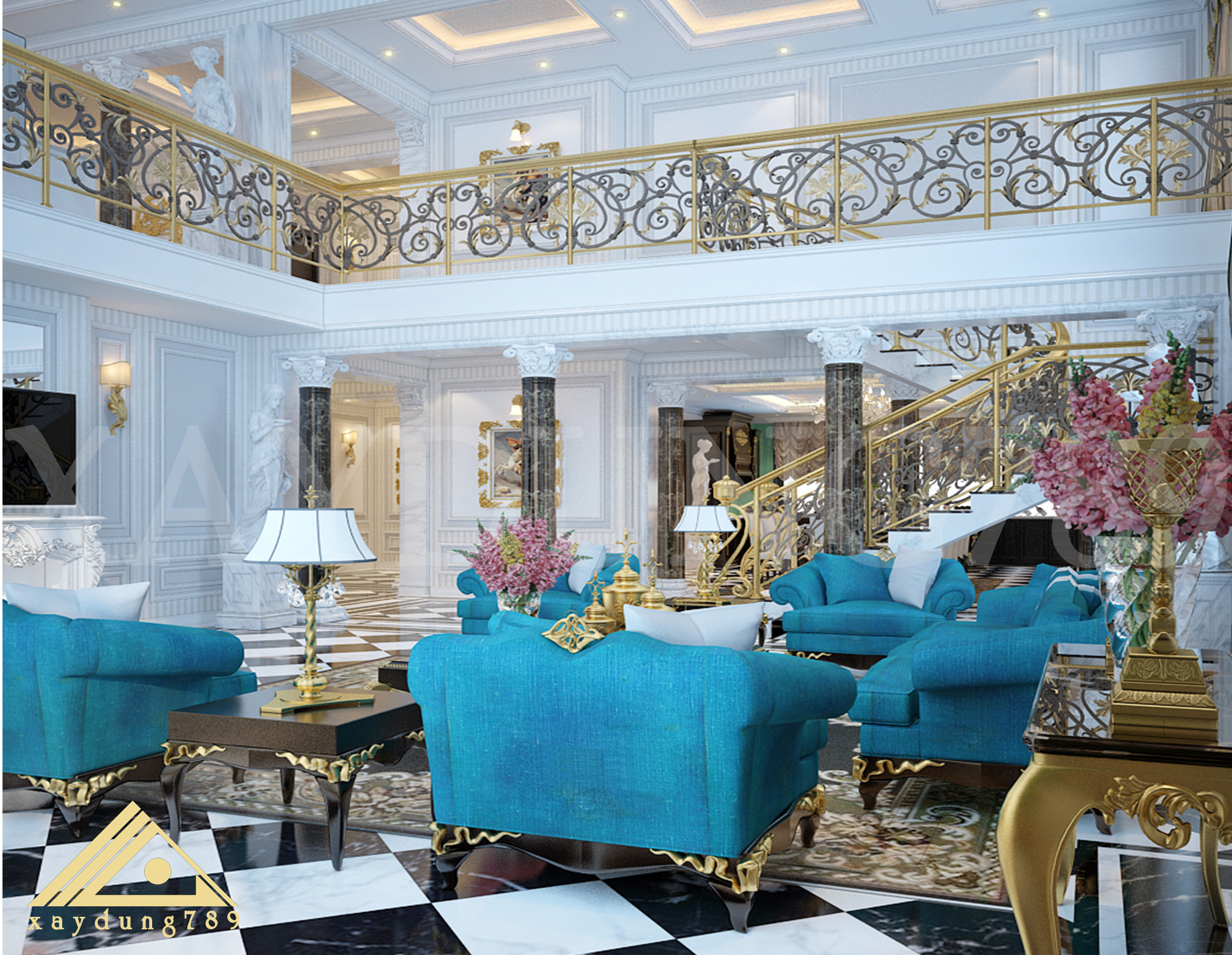 Thiết kế căn chung cư Penhouse a Hải- Toà nhà Vicem Nguỵ Như Kon Tum